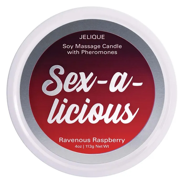 Couples Classic Erotica Jelique Soy Massage Candle With Pheromones SexALicious Ravenous Raspberry 4oz