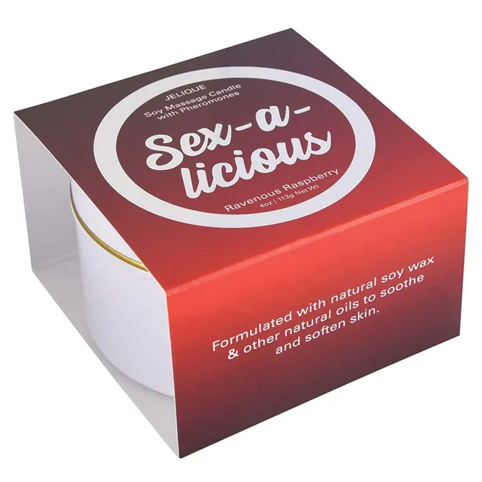 Couples Classic Erotica Jelique Soy Massage Candle With Pheromones SexALicious Ravenous Raspberry 4oz