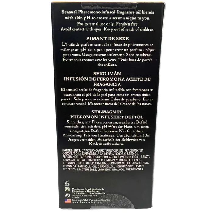 Couples The Kama Sutra Company SEX MAGNET Pheromone RollOn Fragrance Oil Vanilla Amber 10ML