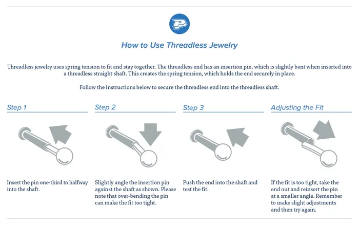 Crystal Jewel Steel Threadless Top Price Per 1 Painful Pleasures Male Sex Toys