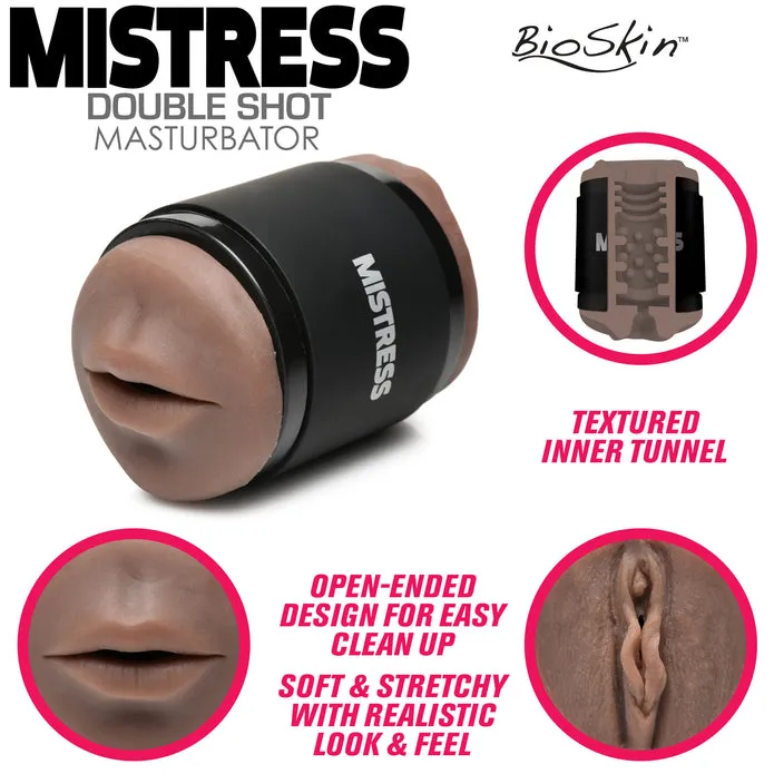 Curve Toys Mistress Mini Double Stroker Mouth Pussy Chocolate Male Sex Toys Curve Toys Mistress Mini Double Stroker Mouth Pussy Chocolate Male Sex Toys