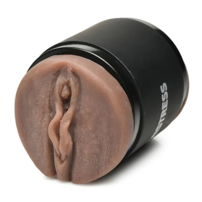 Curve Toys Mistress Mini Double Stroker Mouth Pussy Chocolate Male Sex Toys