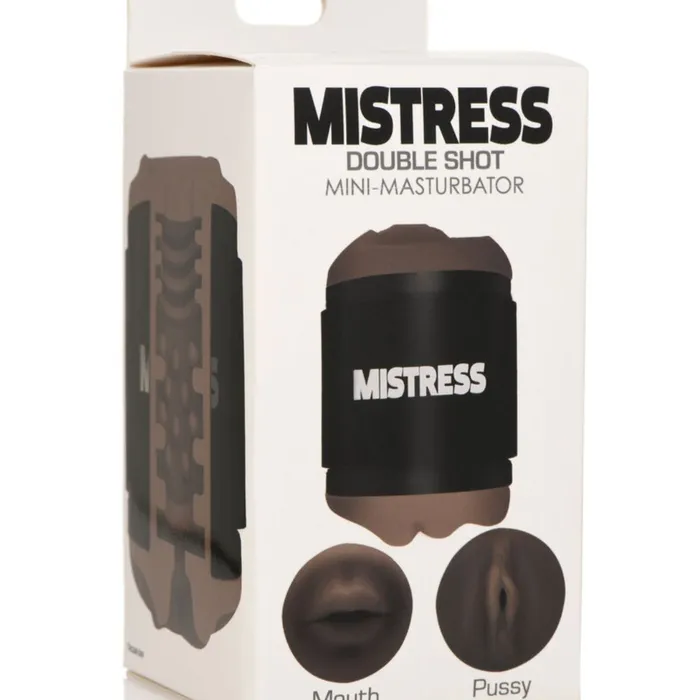 Curve Toys Mistress Mini Double Stroker Mouth Pussy Chocolate Male Sex Toys