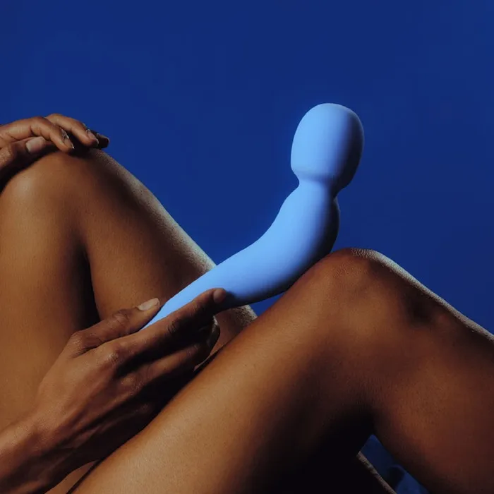 Dame Com Ergonomic Waterproof Wand Vibrator Periwinkle Dame Products Female Sex Toys