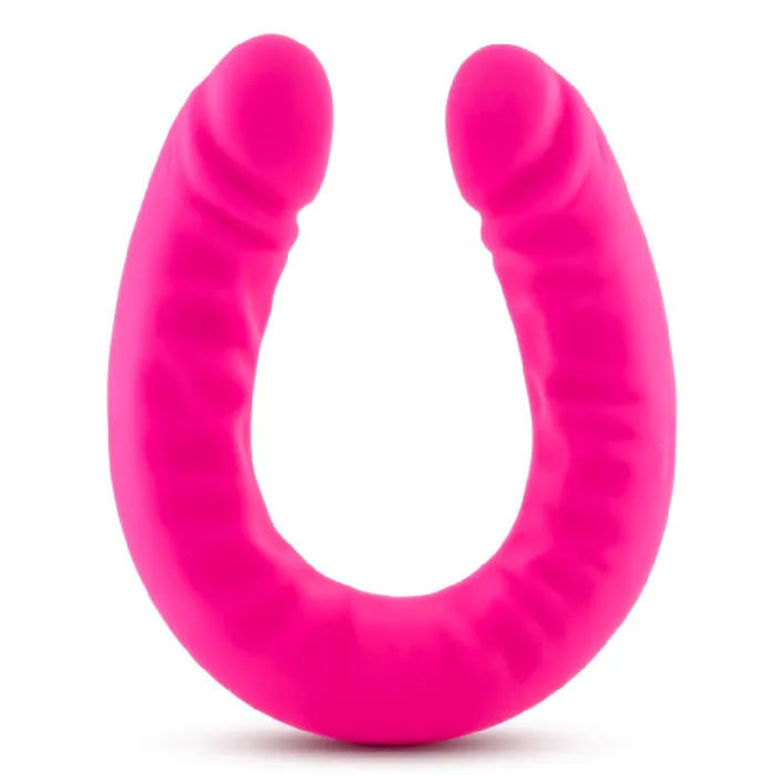 Dildos Blush Ruse 18 inch Silicone Slim Double Dildo Hot Pink