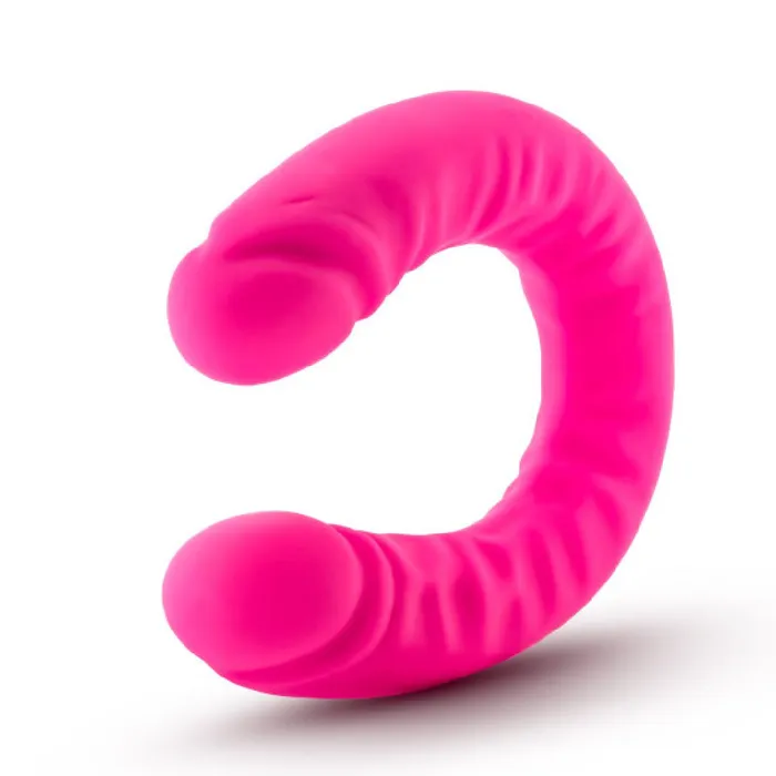 Dildos Blush Ruse 18 inch Silicone Slim Double Dildo Hot Pink