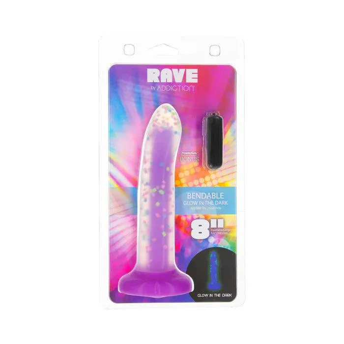 Dildos BMS Enterprises Rave by Addiction Glow in the Dark Dildo Purple Confetti 8 Dildos BMS Enterprises Rave by Addiction Glow in the Dark Dildo Purple Confetti 8