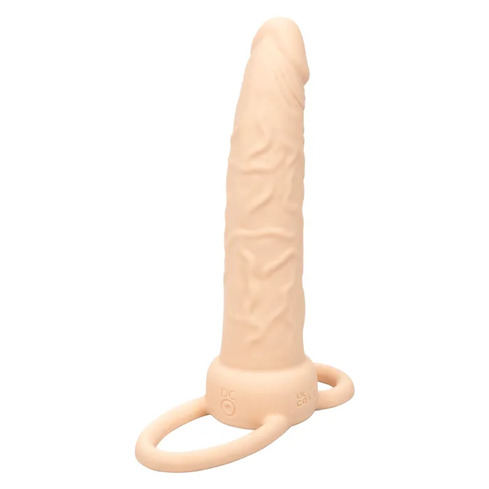 Dildos CalExotics Performance Maxx Double Penetration Vibrating Dildo Ivory