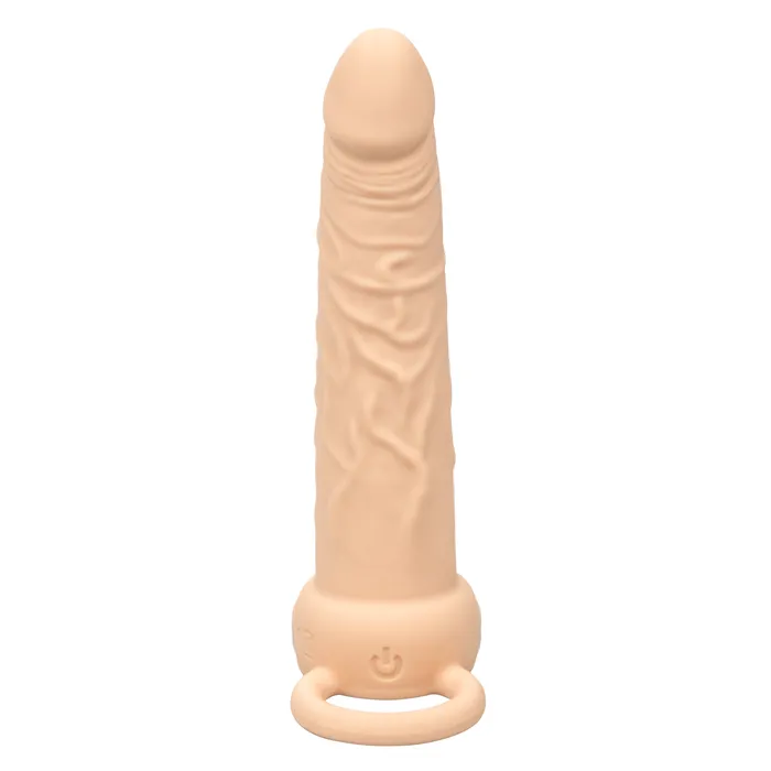 Dildos CalExotics Performance Maxx Double Penetration Vibrating Dildo Ivory