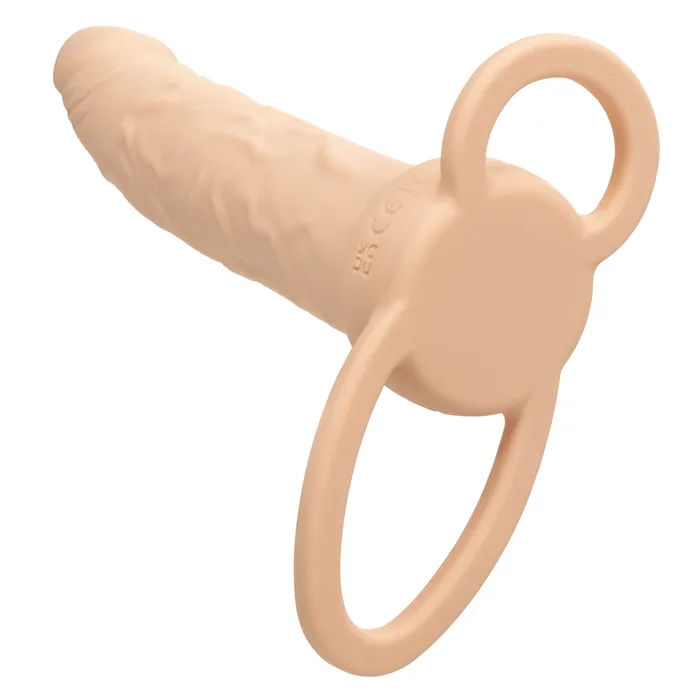 Dildos CalExotics Performance Maxx Double Penetration Vibrating Dildo Ivory