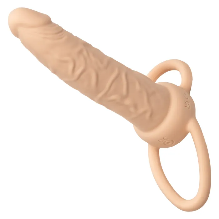 Dildos CalExotics Performance Maxx Double Penetration Vibrating Dildo Ivory