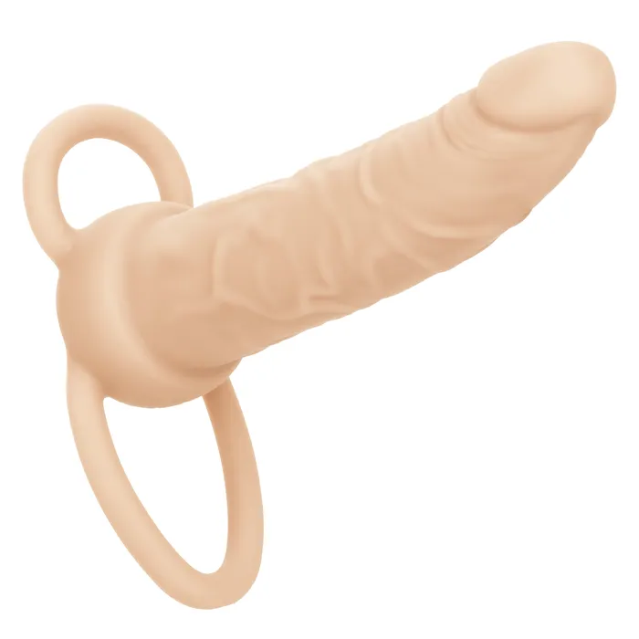 Dildos CalExotics Performance Maxx Double Penetration Vibrating Dildo Ivory