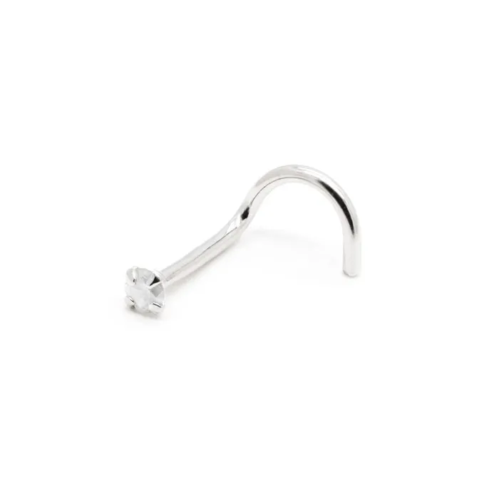 Dildos Tilum 20g 2mm Real Diamond White Gold Nose Screw Tilum
