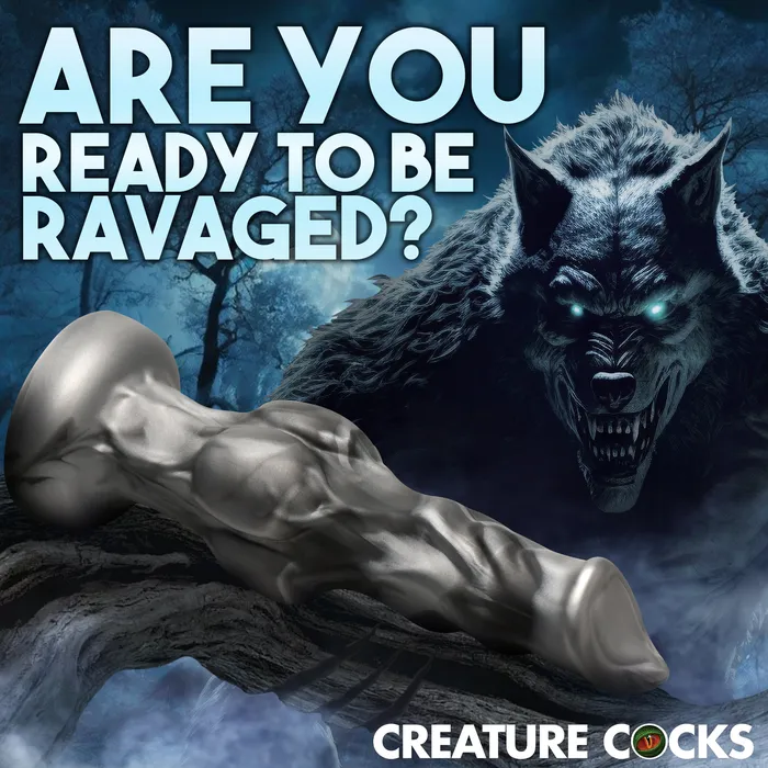 Dildos XR Brands Night Prowler 10 Inch Werewolf Canine Dildo with Knot