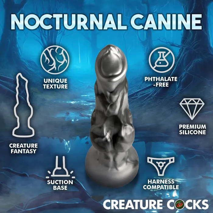 Dildos XR Brands Night Prowler 10 Inch Werewolf Canine Dildo with Knot