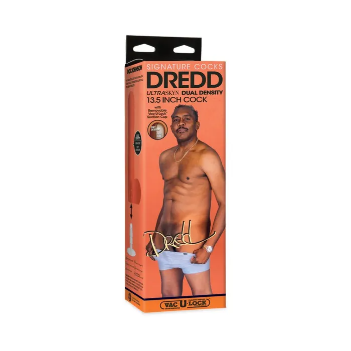 Doc Johnson Enterprises Female Sex Toys Dredd ULTRASKYN Cock with Removable VacULock Suction Cup 135in Chocolate Doc Johnson Enterprises Female Sex Toys Dredd ULTRASKYN Cock with Removable VacULock Suction Cup 135in Chocolate