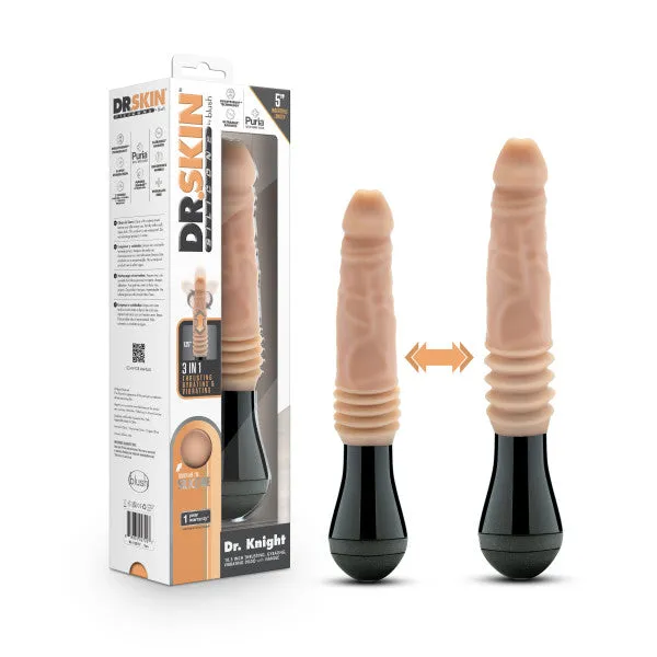 Dr Knight Vibrating Thrusting Gyrating Realistic Silicone Dildo Vanilla Blush Dildos