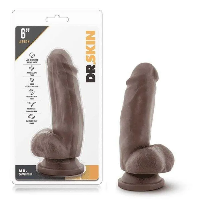Dr Skin Mr Smith 7 in Dildo with Suction Cup Chocolate Blush Novelties Female Sex Toys Dr Skin Mr Smith 7 in Dildo with Suction Cup Chocolate Blush Novelties Female Sex Toys