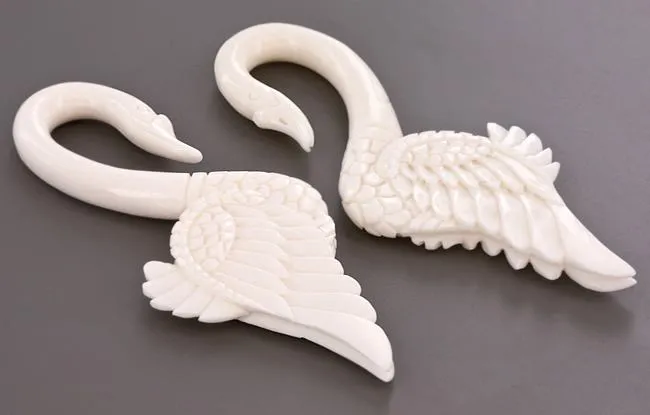 Elementals Organics White Bone Swan Hanger Price Per 1 Vibrators