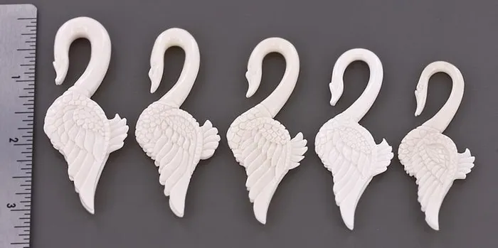 Elementals Organics White Bone Swan Hanger Price Per 1 Vibrators