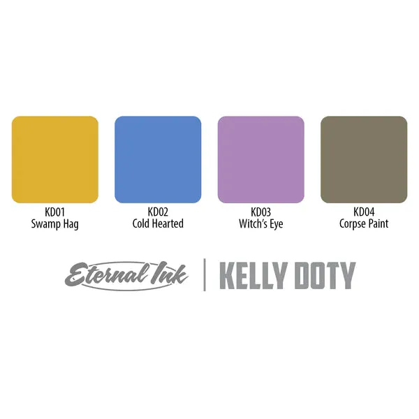 Eternal Anal Kelly Doty Resurrection Ink Set of 4 1oz Bottles Eternal Tattoo Ink