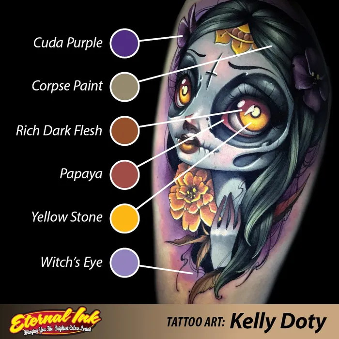 Eternal Anal Kelly Doty Resurrection Ink Set of 4 1oz Bottles Eternal Tattoo Ink