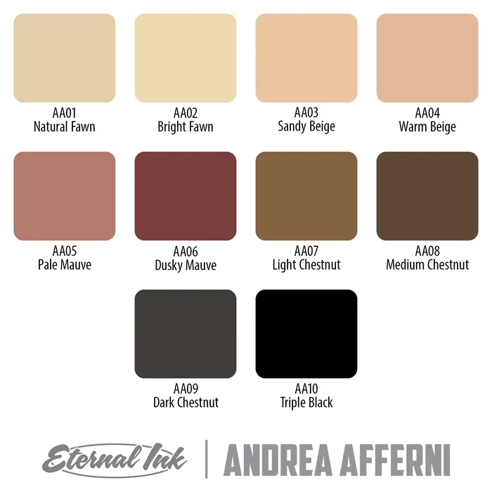 Eternal Andrea Afferni Signature Series Portrait Set of 10 1oz Bottles Eternal Tattoo Ink Male Sex Toys