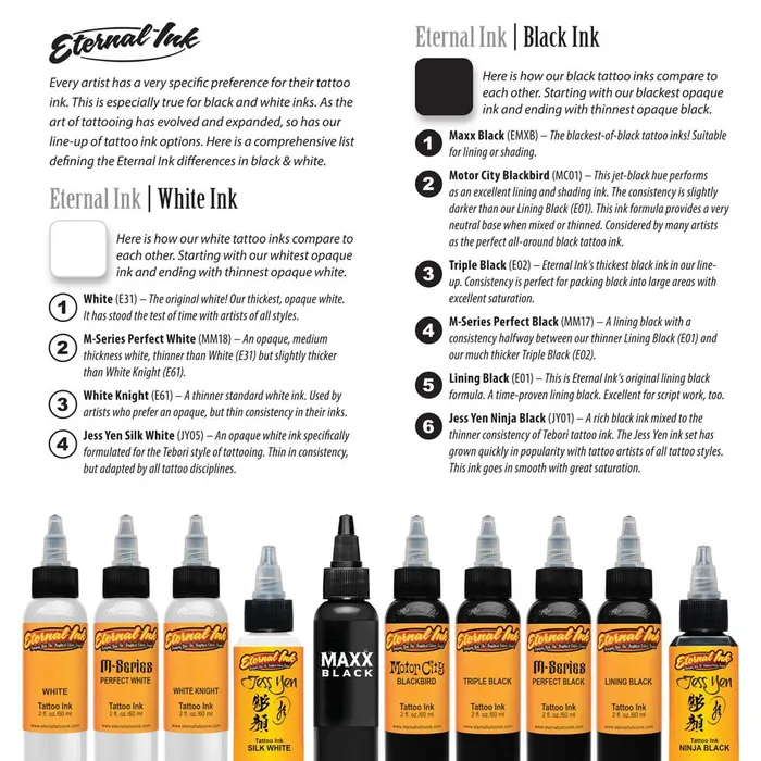 Eternal Perfect Black M Series Eternal Tattoo Ink Pick Your Size Anal
