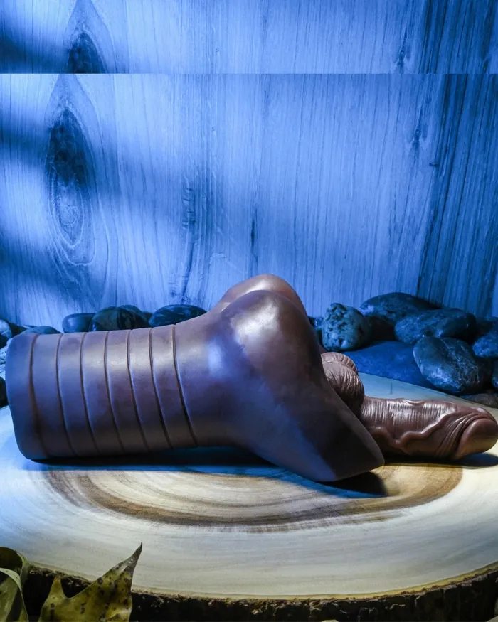 Evolved Novelties Male Sex Toys Backdoor Bash Doll Ass Masturbator with Cock and Balls Chocolate