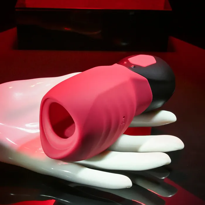 Evolved Novelties Male Sex Toys Body Kisses Red Suction Masturbator and Vibrator Evolved Novelties Male Sex Toys Body Kisses Red Suction Masturbator and Vibrator