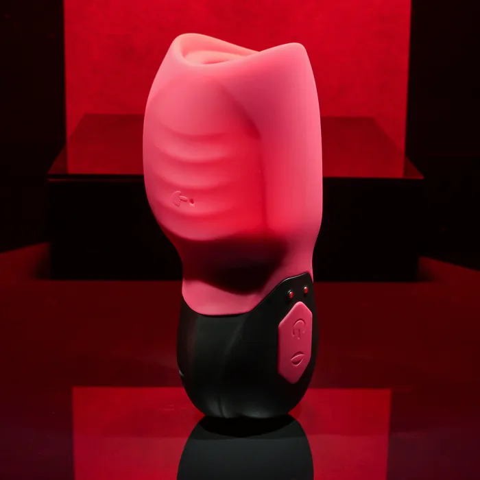 Evolved Novelties Male Sex Toys Body Kisses Red Suction Masturbator and Vibrator