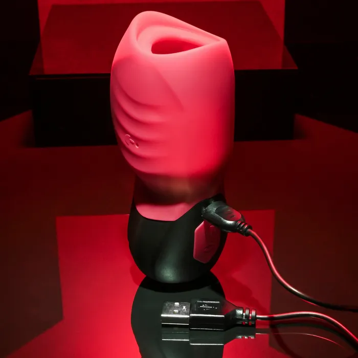 Evolved Novelties Male Sex Toys Body Kisses Red Suction Masturbator and Vibrator