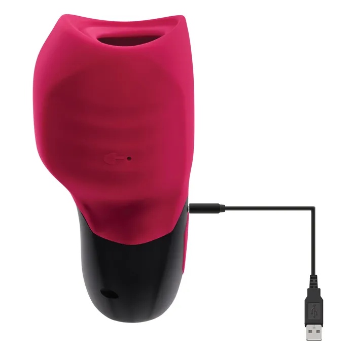 Evolved Novelties Male Sex Toys Body Kisses Red Suction Masturbator and Vibrator