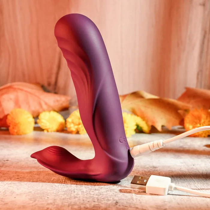 Evolved Novelties Vibrators The Velvet Hammer Thrusting HandsFree Dual Stimulation Vibrator