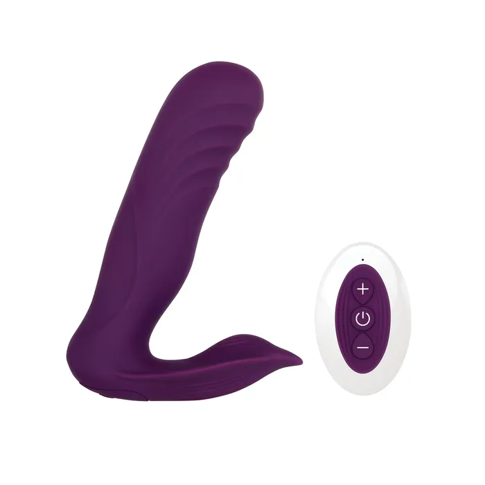 Evolved Novelties Vibrators The Velvet Hammer Thrusting HandsFree Dual Stimulation Vibrator