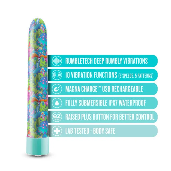 Female Sex Toys Blush Utopia Powerful Extra Long Mushroom Patterned Rechargeable Vibrator