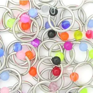 Female Sex Toys Painful Pleasures 14g Acrylic Captive Rings Price Per 10