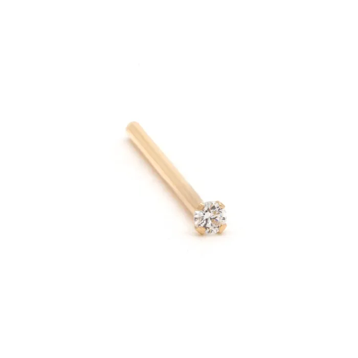 Female Sex Toys Tilum Tilum 20g 14kt Yellow Gold Nose Fishtail with 15mm Crystal Jewel