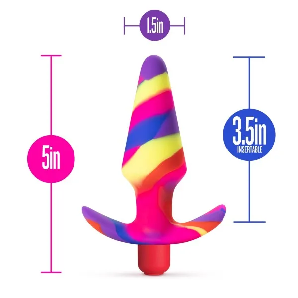 Free Spirit Vibrating 10 Function Beginner Silicone Butt Plug Blush Male Sex Toys
