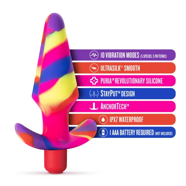 Free Spirit Vibrating 10 Function Beginner Silicone Butt Plug Blush Male Sex Toys