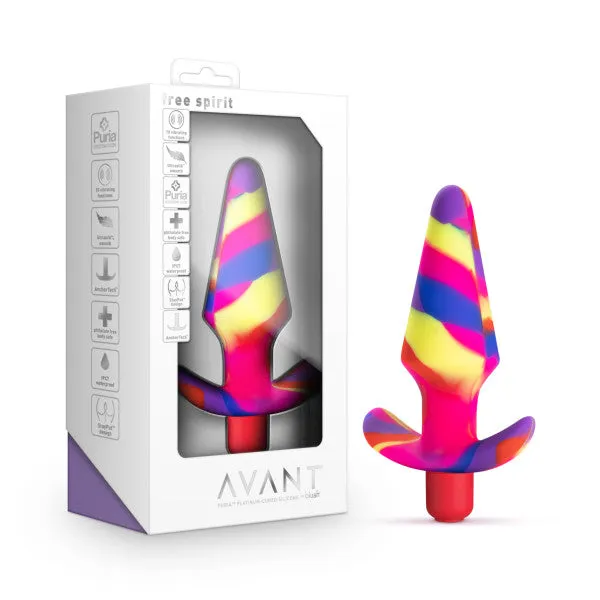 Free Spirit Vibrating 10 Function Beginner Silicone Butt Plug Blush Male Sex Toys