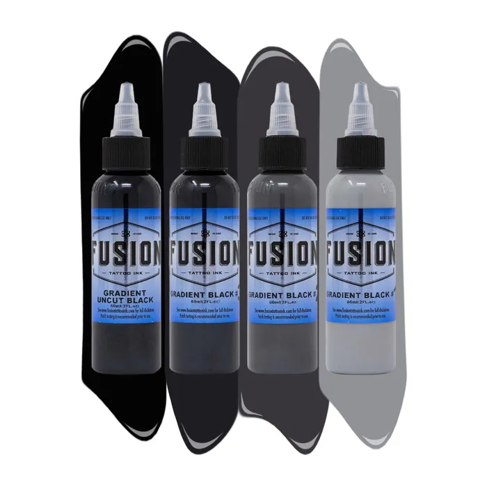 Fusion Gradient Black 4Pack Fusion Tattoo Ink 1oz Anal
