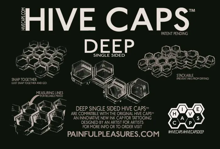 Hive Caps Deep Hive Caps Bag of 200 Ink Caps 50 Pieces Pick Color Anal