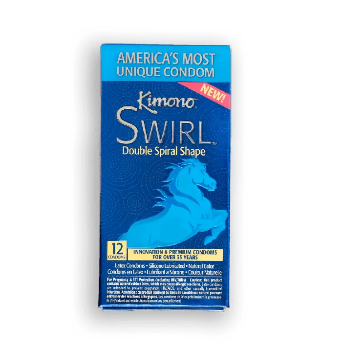 Kimono Swirl 12 Count Condoms Mayer Labs Female Sex Toys