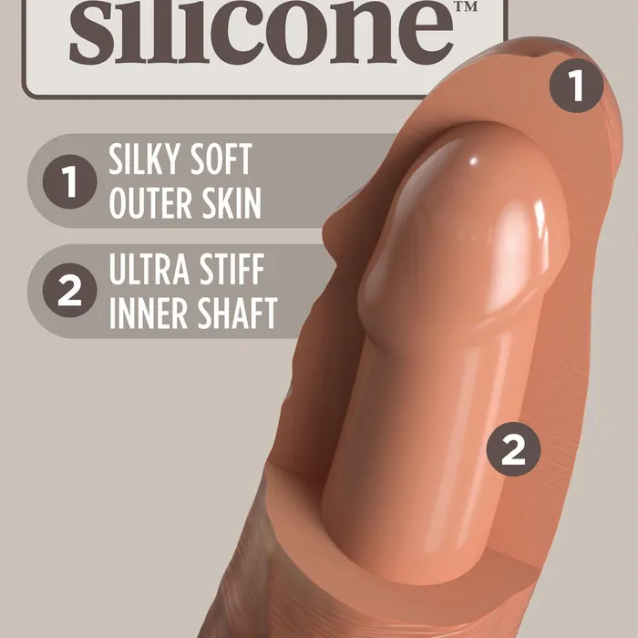King Cock Elite 8 Silicone Dual Density Dildo Caramel Pipedream Products Dildos