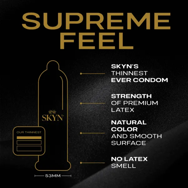 Lifestyles Healthcare SKYN Supreme Feel 10 Count Condoms Vibrators