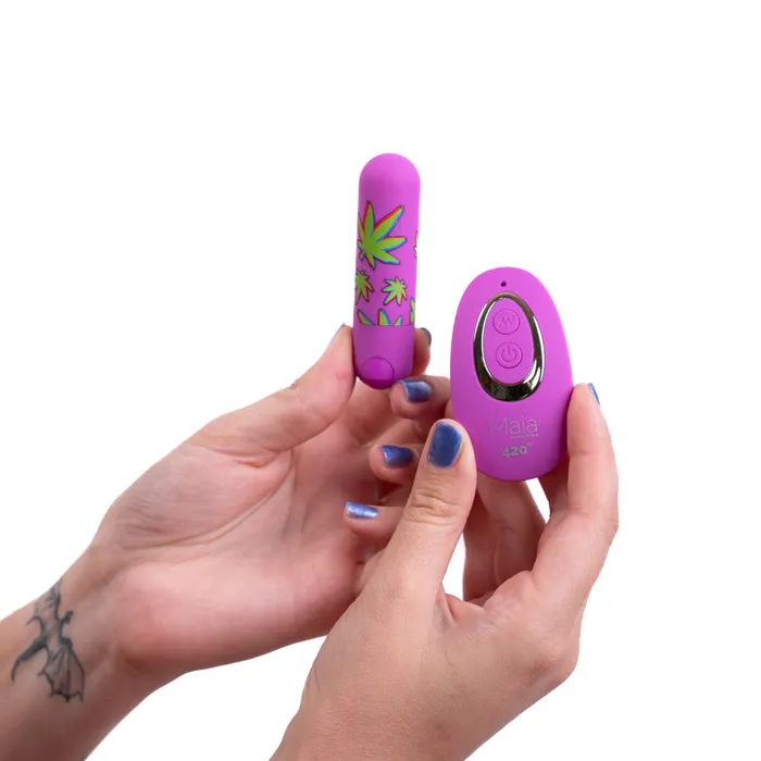 Maia Toys Female Sex Toys JESSI 420 PURPLE Remote Rechargeable Super Charged Mini Bullet