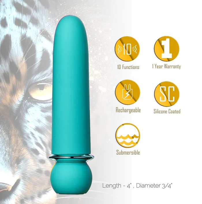 Maia Toys Jaguar 10Function Rechargeable Silicone SuperCharged Bullet Female Sex Toys