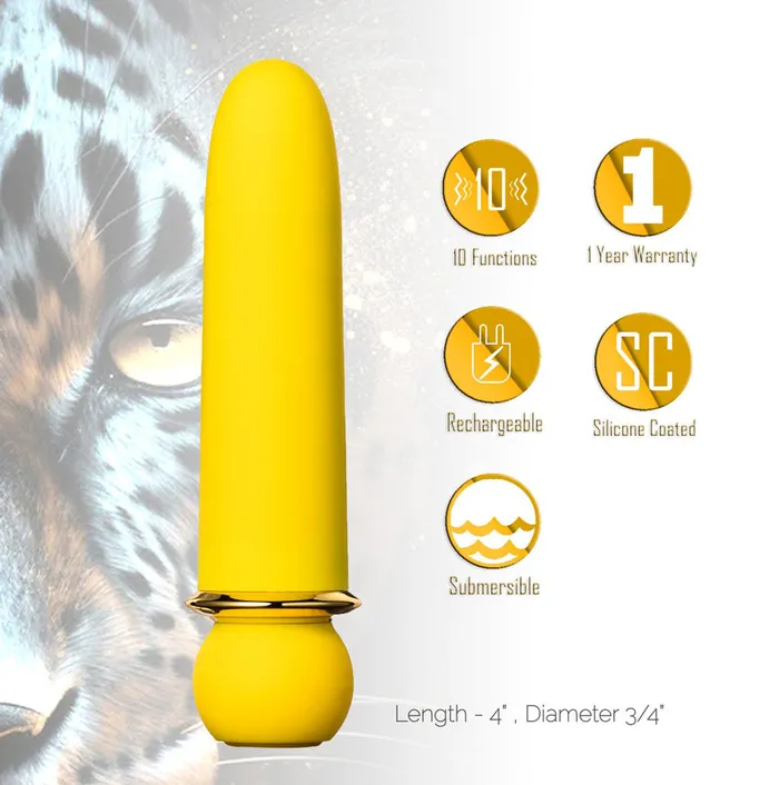 Maia Toys Jaguar 10Function Rechargeable Silicone SuperCharged Bullet Female Sex Toys