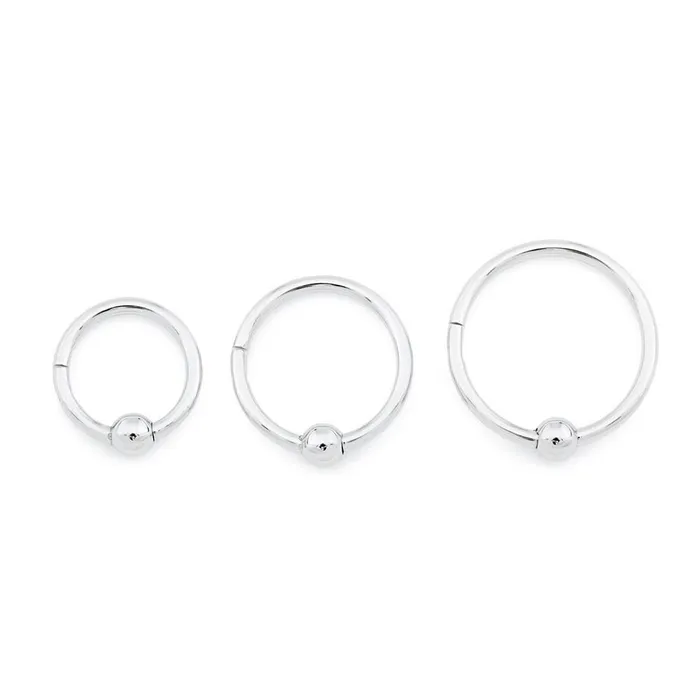 Male Sex Toys 16g Steel Captive Bead Hinged Clicker Ring Price Per 1 Painful Pleasures